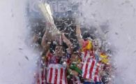 SUPER VIDEO! Atletico a luat primul trofeu in Europa dupa 48 de ani! Vezi festivitatea de premiere