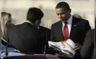 Imaginea zilei! Obama langa cel mai puternic jucator din NBA