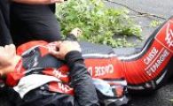 Fracturi multiple pentru Oscar Pereiro dupa o cazatura violenta.
