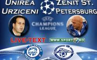 
	Unirea merge in Rusia sa obtina calificarea: Unirea 0-0 Zenit!
