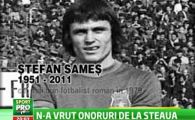 Lacrimi pentru Piturca si Iordanescu. 'Capitanul' Sames a fost inmormantat azi. Familia a lasat la poarta cimitirului coroana de la Steaua