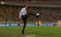 VIDEO Rafinament, stil si eleganta! Gazonul de pe National Arena nu i-a pus probleme lui Blanc! Vezi ce STOP perfect a pus!