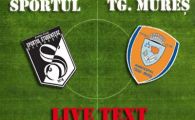 
	Sportul 1-1 Targu Mures! Curelea, inger si demon! Doua ratari imense in ultimele 10 minute pentru atacantul dorit de Steaua
