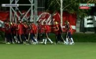 
	VIDEO! Nationala lui Pleasca s-a antrenat la Mogosoaia! Piturca i-a supravegheat atent de pe margine! Fa aici echipa pentru meciul cu Belgia!
