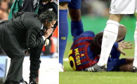 
	Mourinho s-a enervat! Mai avea putin si il scotea pe Messi vinovat ca a fost calcat pe mana: "Ce masuri sa se ia? N-auzi ca Pepe n-a vrut sa-l calce?"
