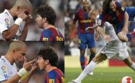 
	SUPERFOTO: Mai sus, ia-l tot mai sus! Pepe l-a terminat nervos pe Messi pe unde l-a prins! Mou face un anunt soc cu gura pana la urechi!
