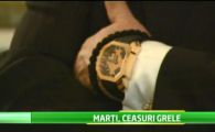 
	Becali, din alt film! :) Are nasturi cu cruce la costum si ceas de zeci de mii de euro! Cum a asteptat decizia in cazul VALIZA: VIDEO
