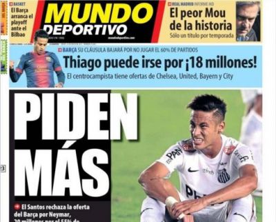 ISTERIE MONDIALA: Santos a refuzat A DOUA oferta a Barcelonei pentru Neymar. <span style="color:#f00;">Decizia SOC a Realului:</span>